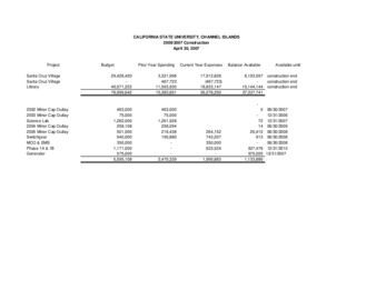 2007 April Construction report – summary thumbnail