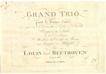 Grand trio pour le piano-forte avec un clarinette ou violon, et violoncelle thumbnail