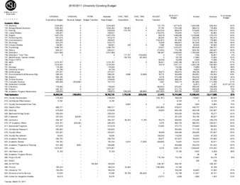 2011 February Operating budget thumbnail
