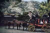 Penny Postcard of the Matilija Hot Springs Stagecoach thumbnail
