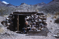 Professor at miner's cabin, Titus Canyon thumbnail