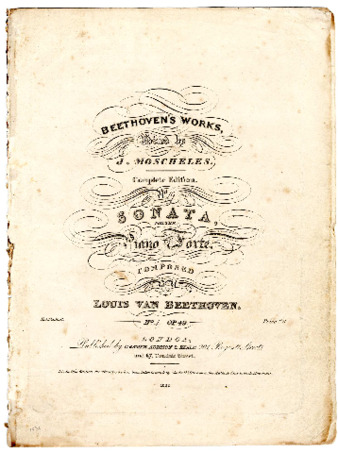 Sonata for the piano forte, composed by Louis van Beethoven. No. [1] Op. 49 .. thumbnail