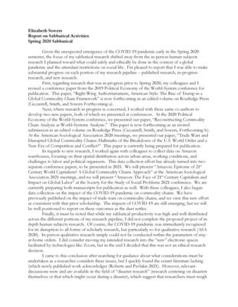 Report on Sabbatical Activities Spring 2020 thumbnail