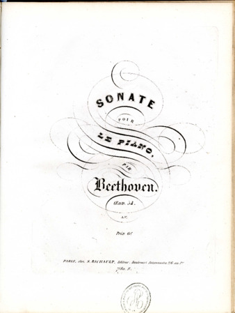 Sonate pour le piano par Beethoven. Oeuvr. 54 thumbnail