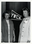 Two woman and a YWCA pennant thumbnail
