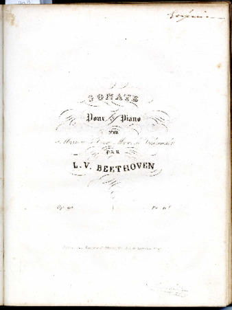 Sonate pour le piano-forte dédiée à Monsieur le Comte Moritz de Lichnowsky par L. V. Beethoven. Op. 90 ... thumbnail