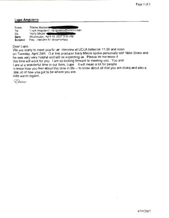 Documentary "I know a woman like that" E-mail Response thumbnail