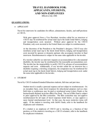 Travel Handbook for Applicants, Students, and Non-Employees thumbnail