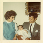 Baptism picture Michele Serros with godparents thumbnail