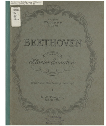 Piano Sonatas. Cologne: Tonger [Newman 99] thumbnail