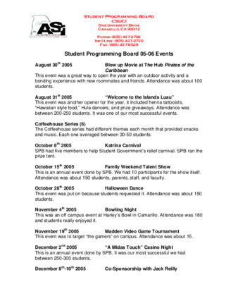 2005-2006 Student Programming Board Events thumbnail