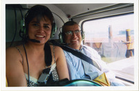 Michele Serros and her father in a helicopter thumbnail