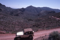 Driving a Jeep along the winding road of Titus Canyon thumbnail