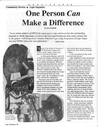 One person can make a difference thumbnail
