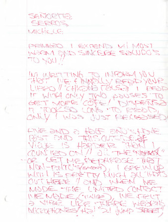 Fan letter to Michele Serros thumbnail