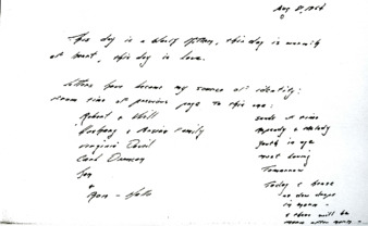 Diary entry by Patricia Whiting, August 8, 1964 thumbnail