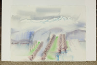 Tree Rows With Snow Capped Peaks thumbnail