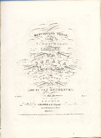 Sonata for the piano forte : op. 79 composed by Louis van Beethoven. thumbnail