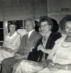 Three women and a man sitting at the 1973 YWCA annual meeting thumbnail
