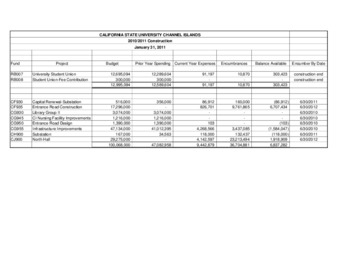 2011 January Construction report – summary thumbnail