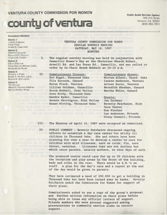 Minutes May 16, 1987 thumbnail