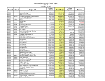 2007 November Grants & Contracts report – summary thumbnail