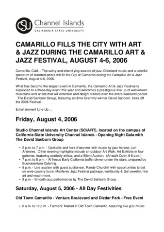 Camarillo Fills the City with Art & Jazz During the Camarillo Art & Jazz Festival, August 4-6, 2006 thumbnail