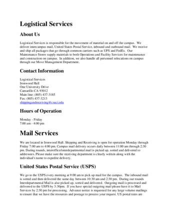 Logistical Services (website) thumbnail