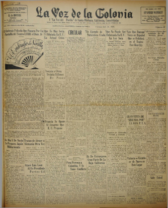 La Voz de La Colonia 14 de octubre de 1932 thumbnail