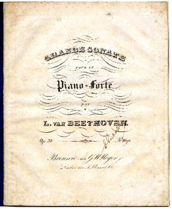 Grande sonate pour le piano-forte par L. van Beethoven. Op. [22] ... thumbnail