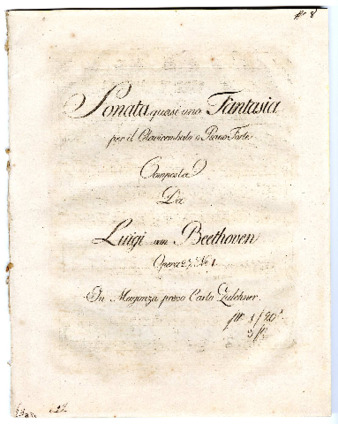 Piano sonata in C-sharp minor, op. 27, no. 2, published by Zulehner thumbnail