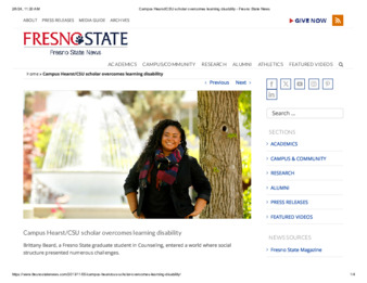 Campus Hearst/CSU scholar overcomes learning disability thumbnail