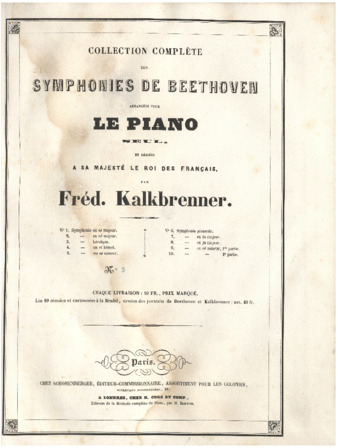 Symphony no. 3, op. 55, arranged by Kalkbrenner for solo piano thumbnail