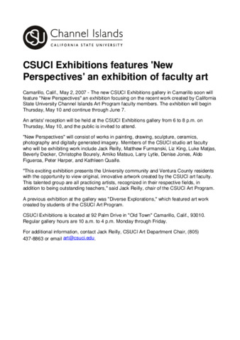 CSUCI Exhibitions features 'New Perspectives' an exhibition of faculty art thumbnail