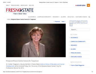 Marjaree Mason Center honors Dr. Torgerson thumbnail