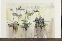 Monterey Harbor Ink Lines thumbnail