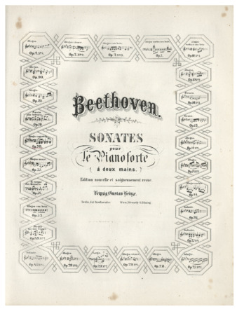 Piano sonata no. 24, op. 78, published by Gustav Heinze thumbnail