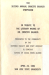 Dr. Ernesto Galarza Scholarship Symposium Program 1986 thumbnail
