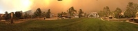 Panorama view of the hillside on fire thumbnail