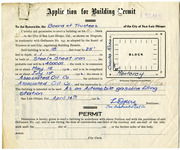 Application for Building Permit and Storage Permit for an Associated Oil Co. automobile gasoline filling station thumbnail
