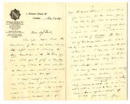 Autograph letter signed from August Jaeger to Constance Bache thumbnail