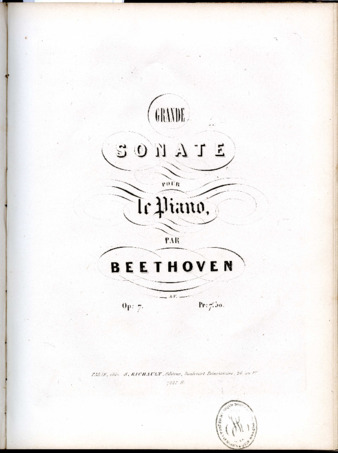 Grande sonate pour le piano par Beethoven ... Op. 7 thumbnail