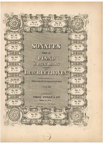 Piano sonata no. 17, op. 31, no. 2, published by Stern & Cie. thumbnail