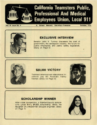 California Teamsters Public Professional and Medical Employees Union, Local 911 Newsletter thumbnail