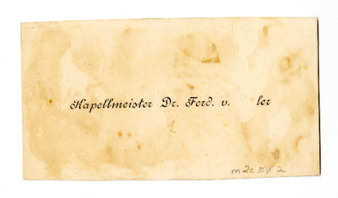 Ferdinand Hiller visiting card thumbnail
