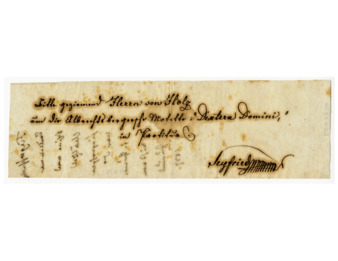 Autograph note from Iganz von Seyfried thumbnail