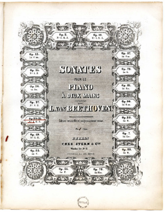 Sonates pour le piano à deux mains [op. 31 no. 1] composées par L. van Beethoven thumbnail