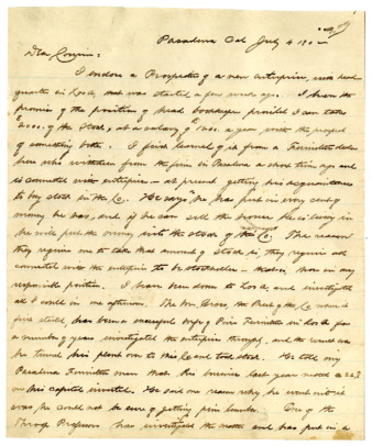 Correspondence to R.E. Jack from Cousin thumbnail
