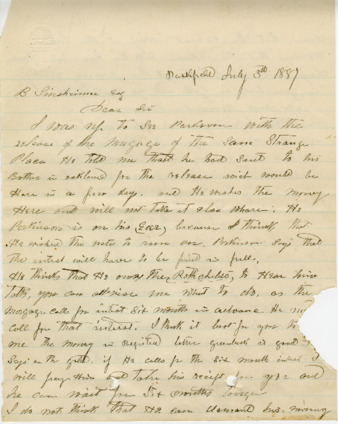 Business Correspondence, 1887 July thumbnail