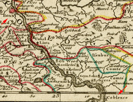 Map of the Rhine from Bonn to Coblenz, 1743 thumbnail